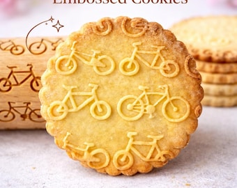 FAHRRÄDER – MINI-Präge-Nudelholz für Kekse, Kekse, perfektes Geschenk, Weihnachtsgeschenk, Muttertagsgeschenk