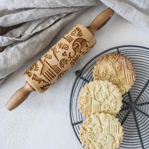 Jungle Animal Embossing Rolling Pin: Safari Cookie Roller