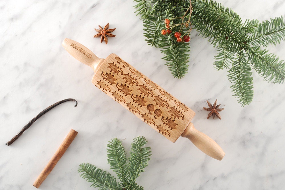 Hedgehog - Mini en Relief, Rouleau à Pâtisserie Gravé Pour Biscuits Idée Cadeau Parfait