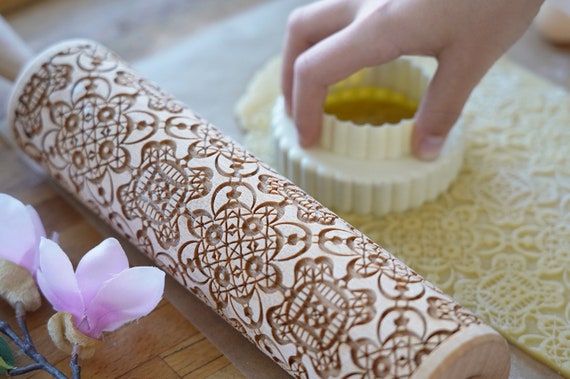 NIPPON Set of 5 Rolling Pins for Cookies Perfect Gift Idea, Floral,  Organic, Natural, Christmas Gift Idea, Mother's Day Japanese Design -   Canada