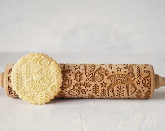 NIPPON Set of 5 Rolling Pins for Cookies Perfect Gift Idea, Floral,  Organic, Natural, Christmas Gift Idea, Mother's Day Japanese Design -   Canada