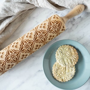 ALHAMBRA – mattarello per goffratura per biscotti, biscotti goffrati, rullo inciso al laser, regalo per la festa della mamma, regalo di Natale, spagnolo, Granada