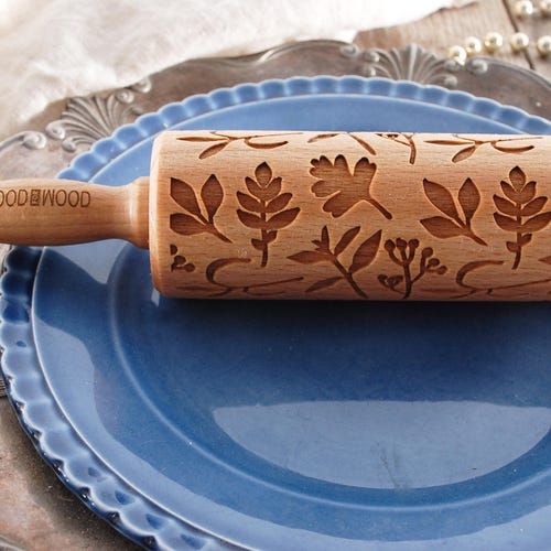 SPRING MINI Embossed Engraved Rolling Pin for Cookies Etsy