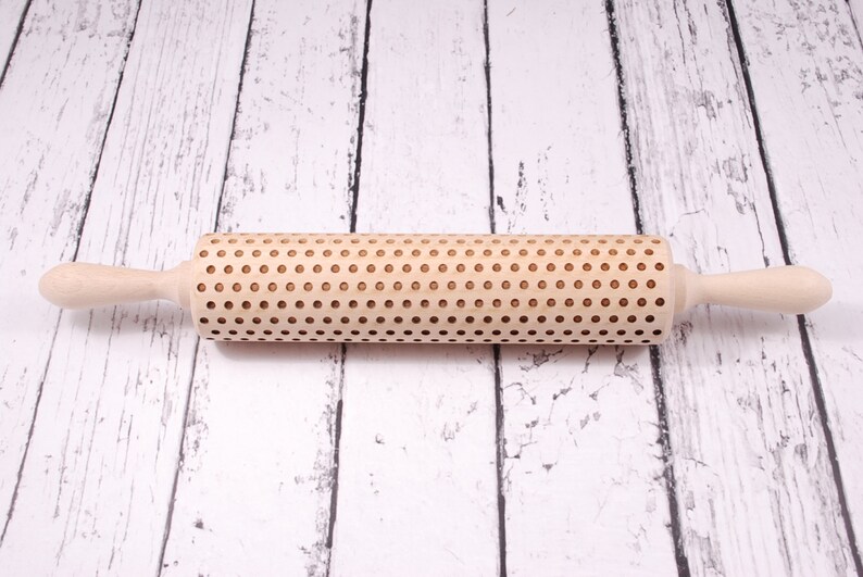 POLKA DOTS Embossing Rolling Pin for Cookies Laser Etsy