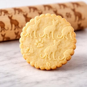 Sphynx Cat Embossed Rolling Pin, Engraved Baking Tool, Cat Cookie Stamp, Cat Lover Gift, Baking Gift for Cat Mom