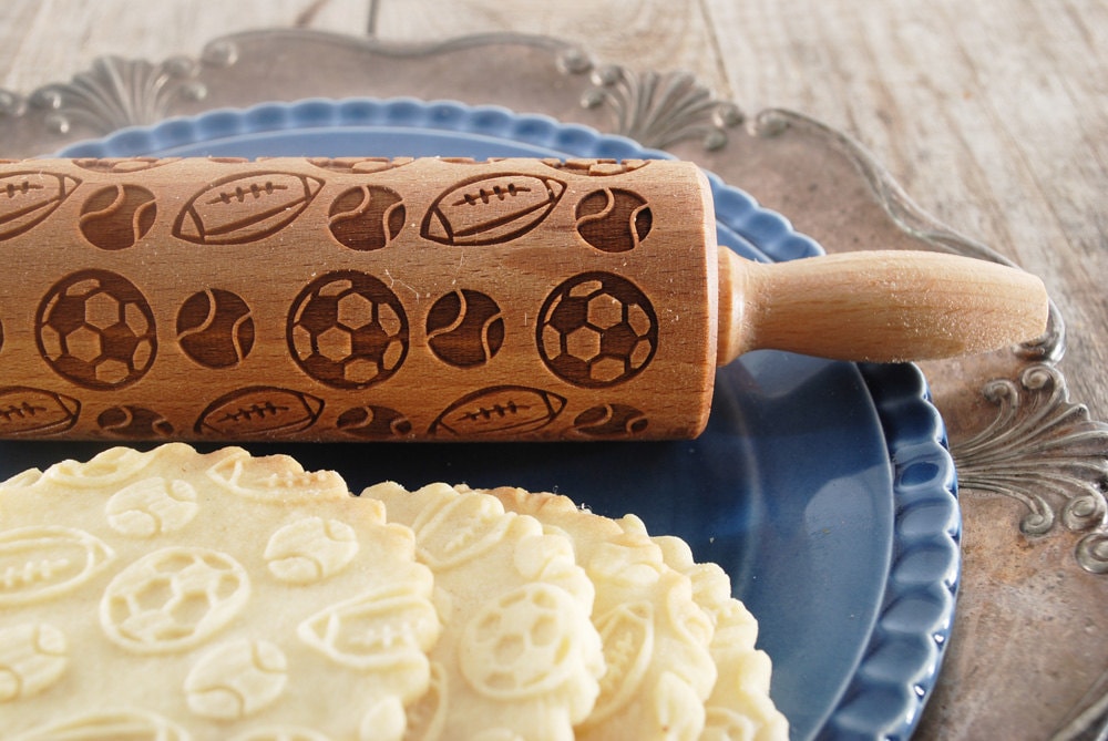 Gameballs - Mini Rouleau à Pâtisserie en Gaufrage Pour Biscuits, Biscuits Relief, Cadeau de Noel, La