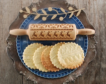 NORWEGIAN SWEATER - MINI embossed, engraved rolling pin for cookies - perfect Mother's Day idea - gift