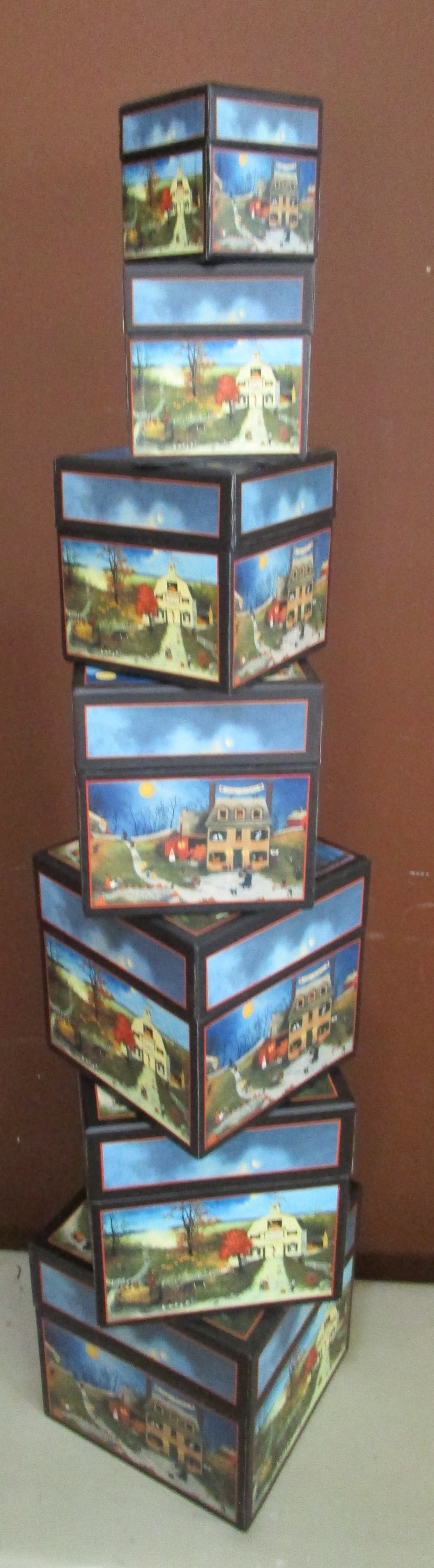 Bob's Boxes Lang Set of 7 Nesting Boxes jolly Halloween Etsy