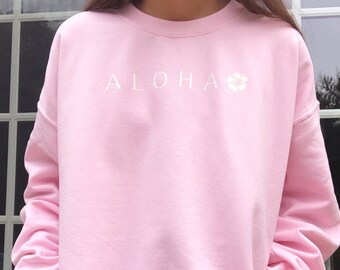 pink aloha hoodie