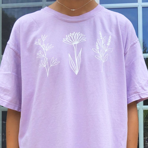 Ivory Daisy Tee Comfort Colors Floral T-shirt | Etsy