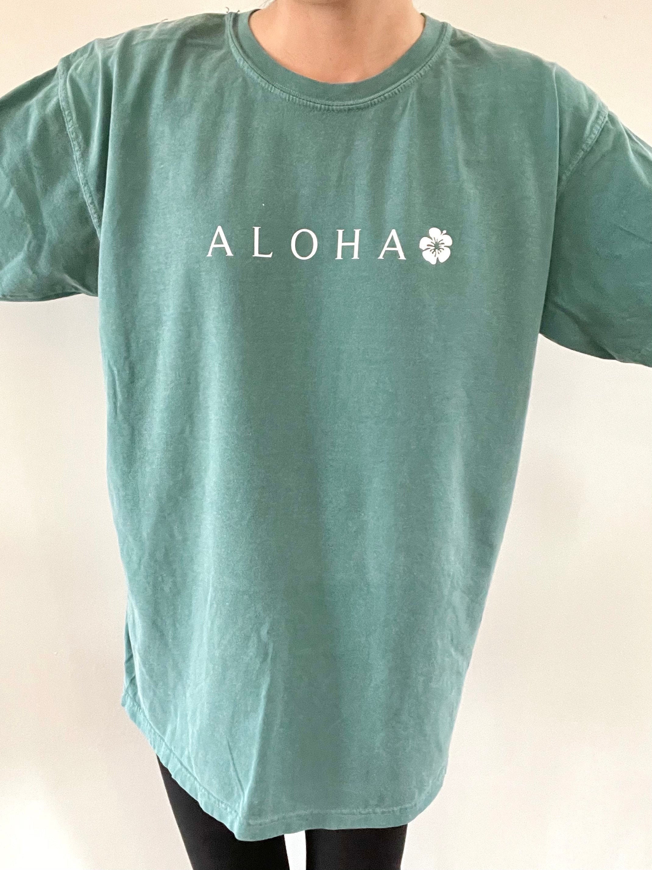 Aloha T-shirt | Emerald Comfort Colors Tee - Etsy