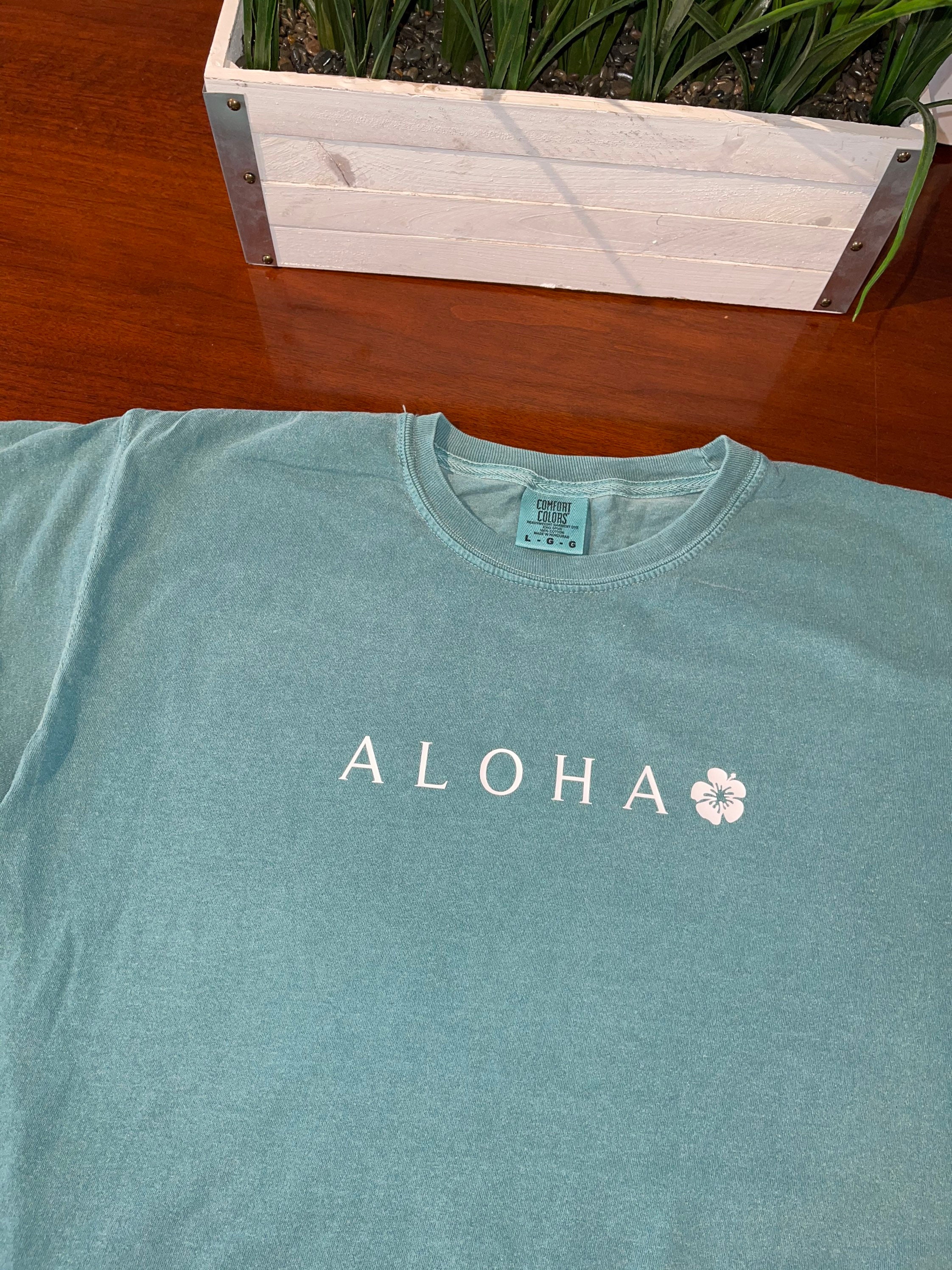 Aloha T-shirt | Emerald Comfort Colors Tee - Etsy