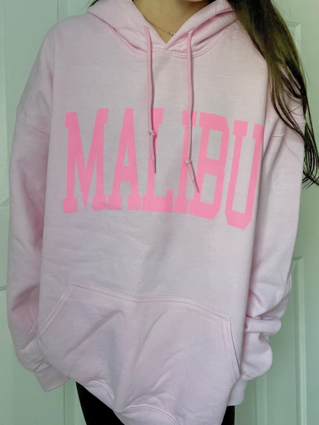 Pink on Pink MALIBU Hoodie - Etsy Singapore