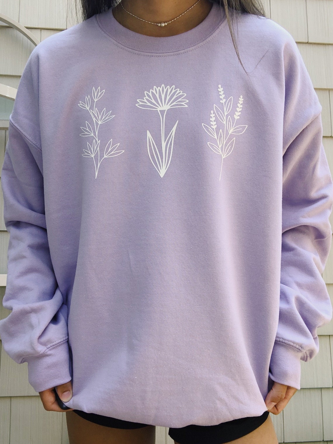 KIDS RELAXED CREW NECK SWEATER BOTANICAL BALLADS