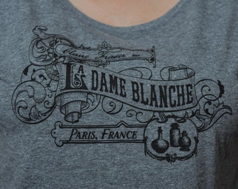 T-Shirt La Dame Blanche Victorian Parisian Womens Triblend Crew