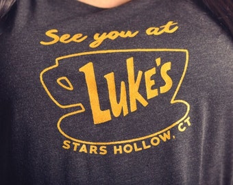 Gilmore Girls Fan T-shirt Luke's Diner Ladies Crew Triblend
