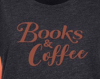 Books and Coffee Heather Black Dolman Shirt