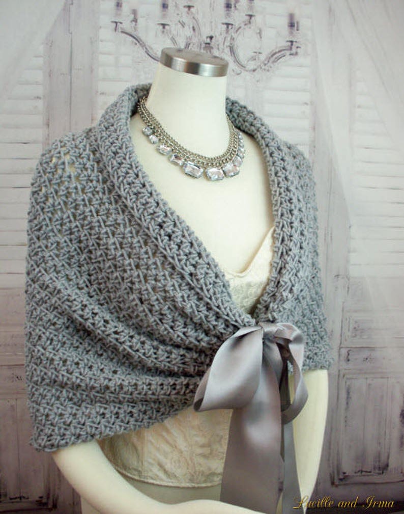 grey wedding wrap