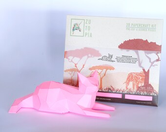 DIY Papercraft Cat Sculpture (Pre cut and scored papercraft kit) - DIY for adults