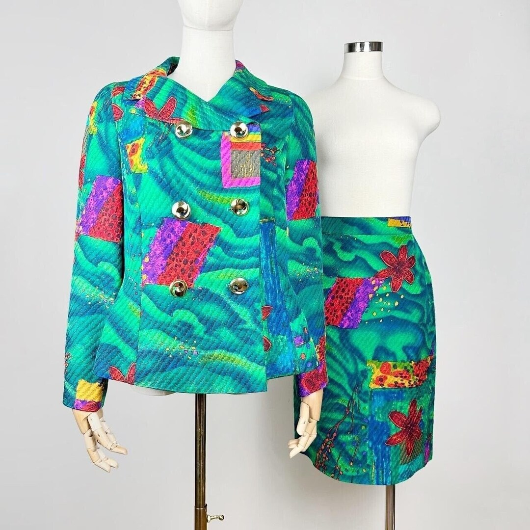 Louis Feraud Bright Geometric Skirt