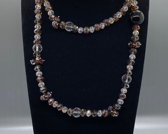 Beautiful Faceted crystal beaded necklace