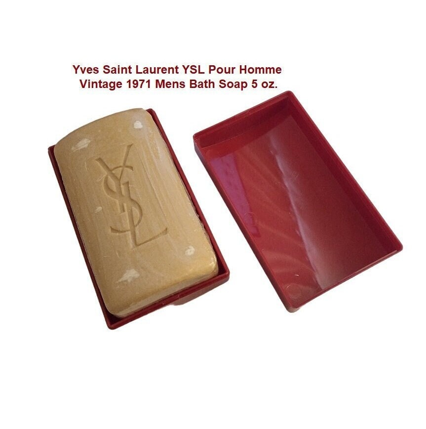 Yves Saint Laurent YSL Pour Homme Men's Bath Soap Bar Oz Red