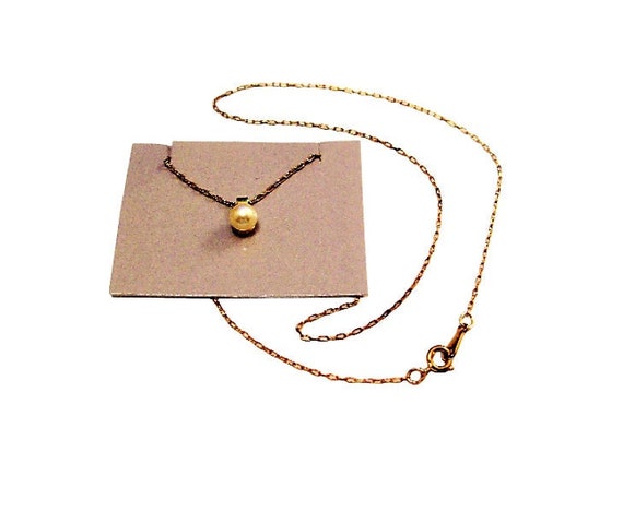 Vintage Necklace Signed AVON 16.5 Gold Chain with Anchor Pendant BW