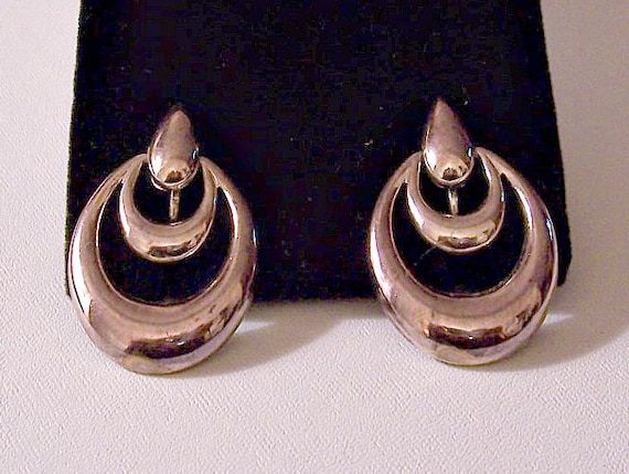 Napier Silver-Tone Open C Hoop Clip-On Earrings
