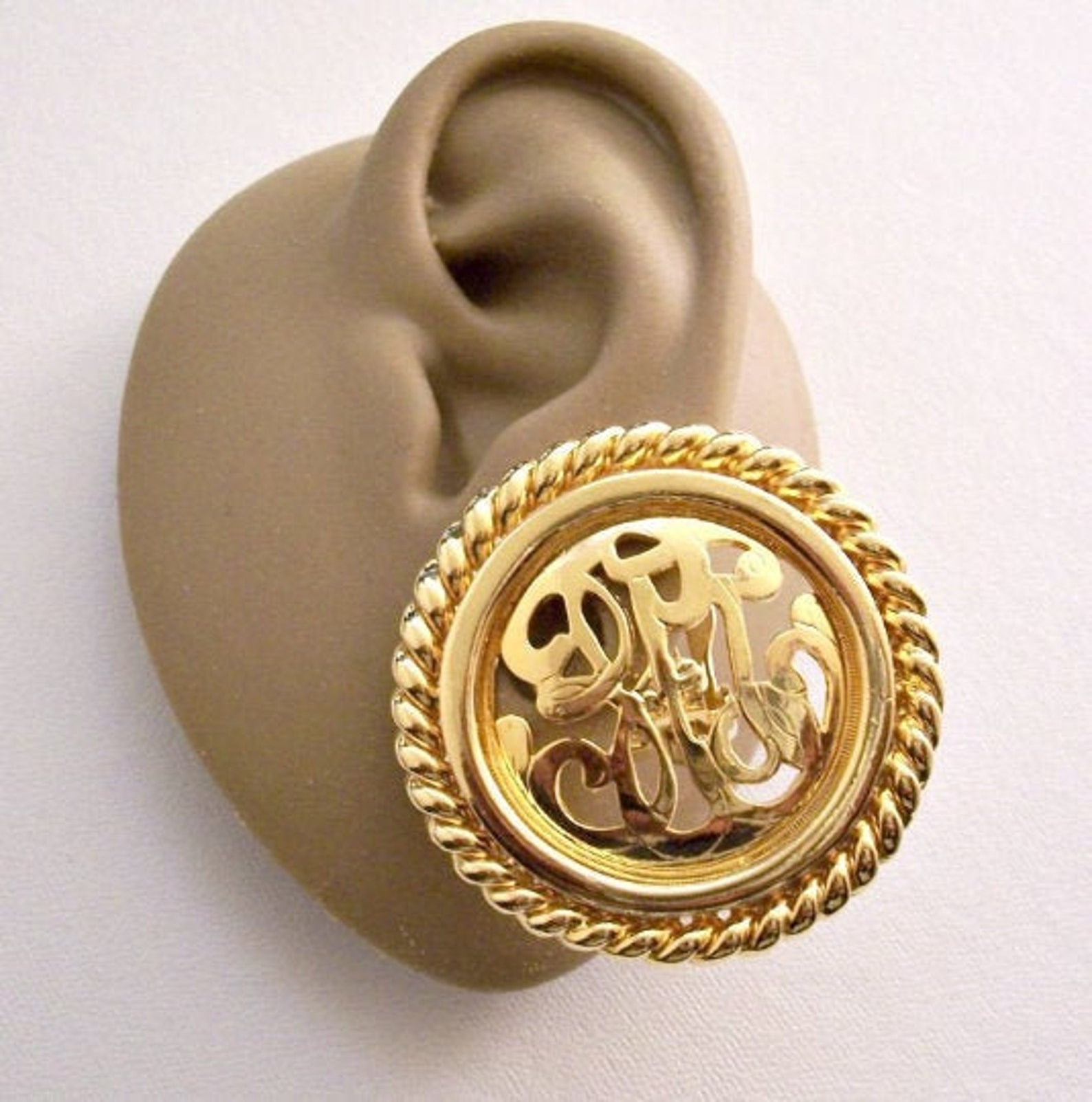 Premier Designs Filigree Script Discs Clip on Earrings Gold | Etsy