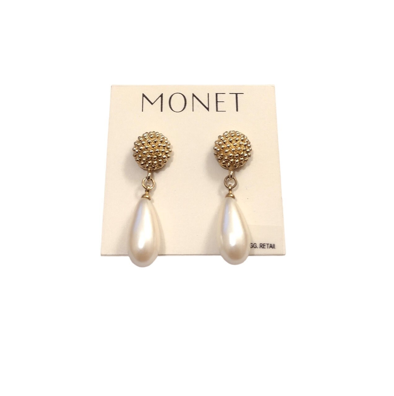 Monet pearl sale earrings