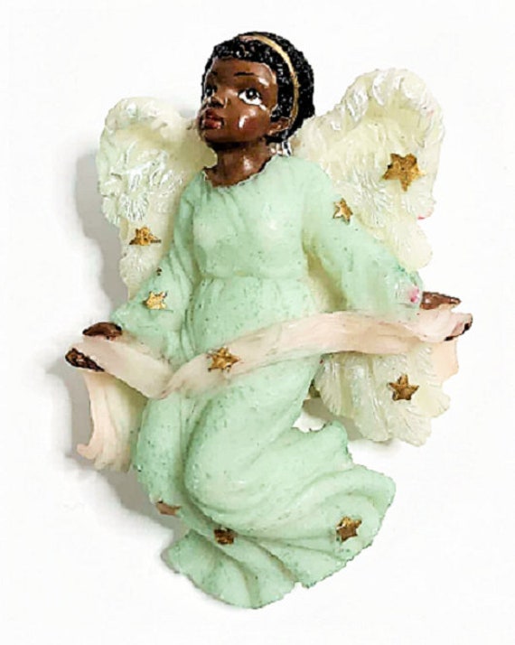 Ganz White Winged Angel Pin Brooch Vintage Africa… - image 7