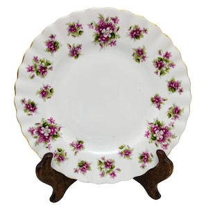 Royal Albert Sweet Violets Bone China Plates (Set of 5), 6.25 inch Tea Table