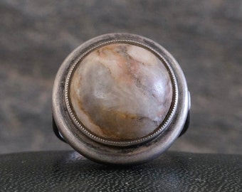 ROUND AGATE RING