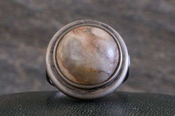 ROUND AGATE RING - image 1
