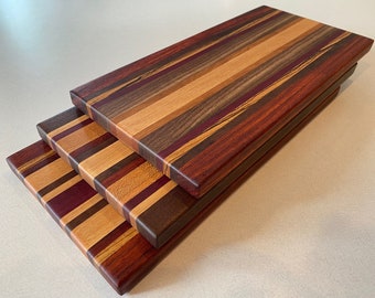 9 pc Exotic Cutting Board Strips Assortment Kit 1.75x1.75x18