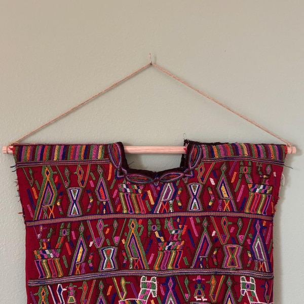 Wood Wall Hanging Rod – Custom Length, Jute Cord