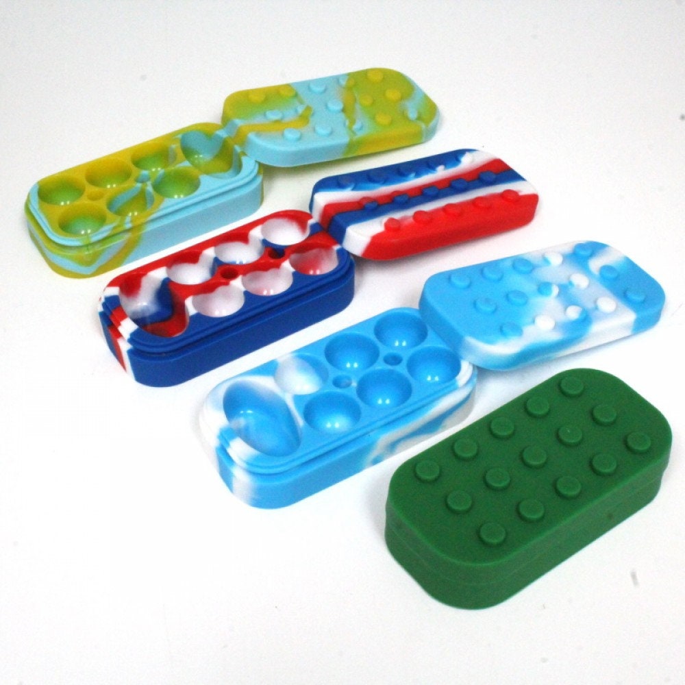 Silicone Dab Container: Large - 37ml - Assorted Colors - Silicone Bong