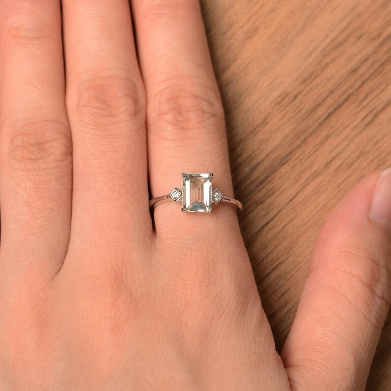 groene amethist ring smaragd geslepen sterlingzilveren verlovingsring voor vrouwen afbeelding 4