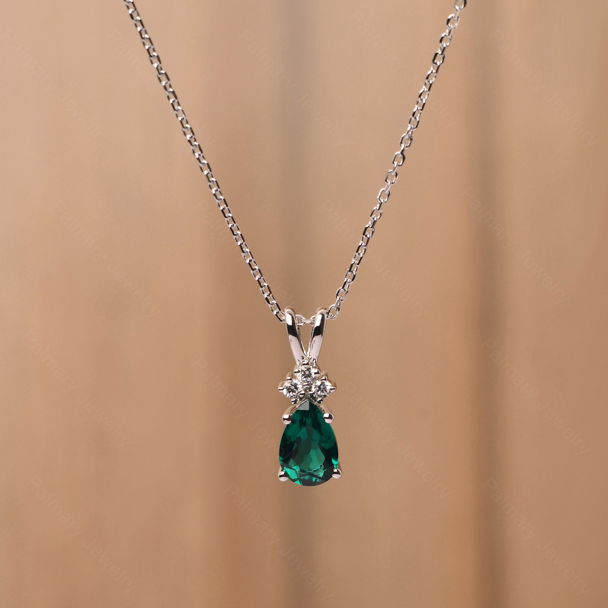 Unique Emerald Pendant Necklace for Women Pear Cut 1.27 Carat - Etsy