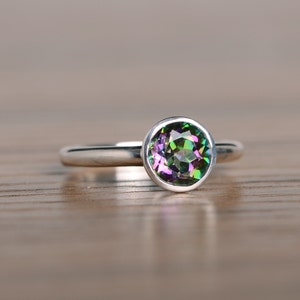 mystic topaz ring promise ring engagement ring handmade ring fine birthstone ring sterling silver