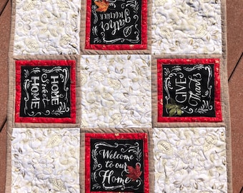 Quilted table topper - Thanksgiving theme