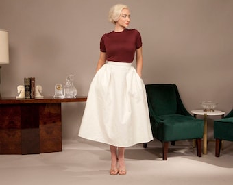 1950s Skirt custom made vintage inspired full skirt