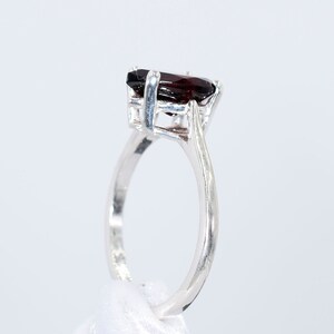 Silvershake 925 Sterling Silver Triquetra Celtic Knot Ring - Genuine 10x7mm Pear Shape Birthstone