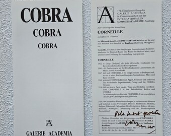 Gesigneerde uitnodiging Corneille - 1986