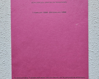 Uitnodiging expositie van Klaas Gubbels - 1988