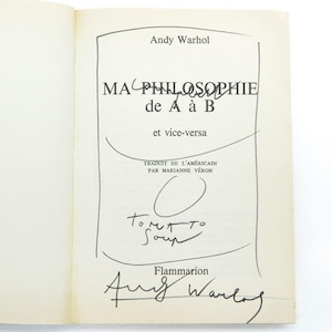 The philosophy of andy warhol from a to b and back again (in French) - original drawing