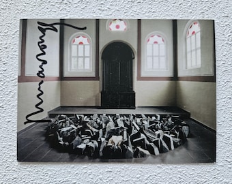 Signed invitation / postcard Richard Long