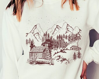 Hiking & Climbing Mountain Love Adult Crewneck Sweatshirt Hiking & Climbing Mountain Love Adult Crewneck Sweatshirt
