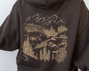 Granola Girl Nature Hoodie | Forestcore Aesthetic | Y2K hoodie | Camping Sweater Hooded Sweater | National Parks Hoodie | Mountain Core