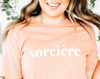 Sorciere Shirt | Witchy Sorceress Shirt | Witch Vibes | Pastel Witchy Clothing | Indie Clothing |